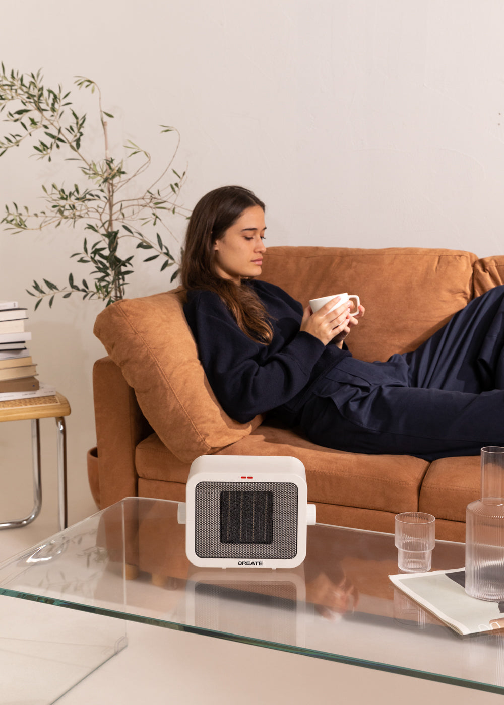 Warm Box - Chauffage D'Ambiance En Céramique 1500W - Blanc Cassé