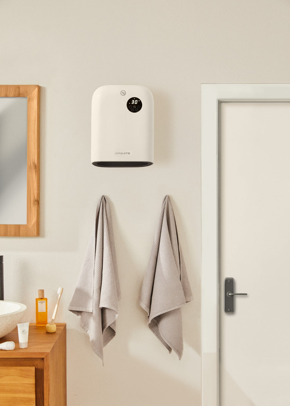 Warm Wall - Wall-Mounted or Floor-Standing Heater with WiFi - Off-White