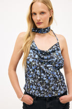 Top con efecto cascada - Floral