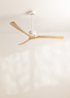 Wind Large DC - Ventilador De Techo 40W Silent XL Wifi - Blanco & Madera Natural