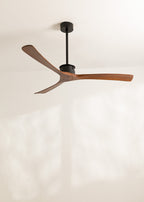 Wind Large DC - Silent XL 40W Ceiling Fan - Black & Dark Wood