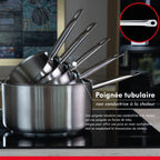 "Professionnel" - Casserole - Acier Inoxydable - 18 Cm