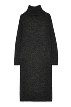 Robe Wool Blend Knitted Midi - Gris Chiné Foncé