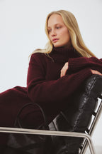 Robe Wool Blend Knitted Midi - Prune