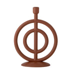 Flikka - Lot de 4 Bougeoirs - Marron - Polyrésine