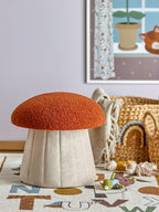 Bertil - Lot de 2 Poufs - Rouge - Polyester