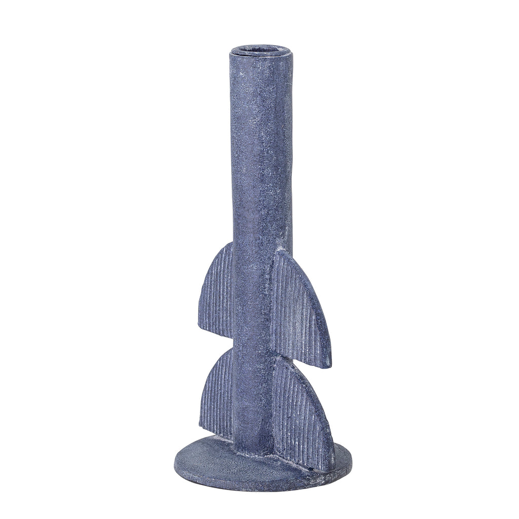 Bess - Candle Holder - Blue - Polyresin