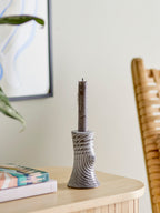 Raheem - Candle Holder - Grey - Stoneware