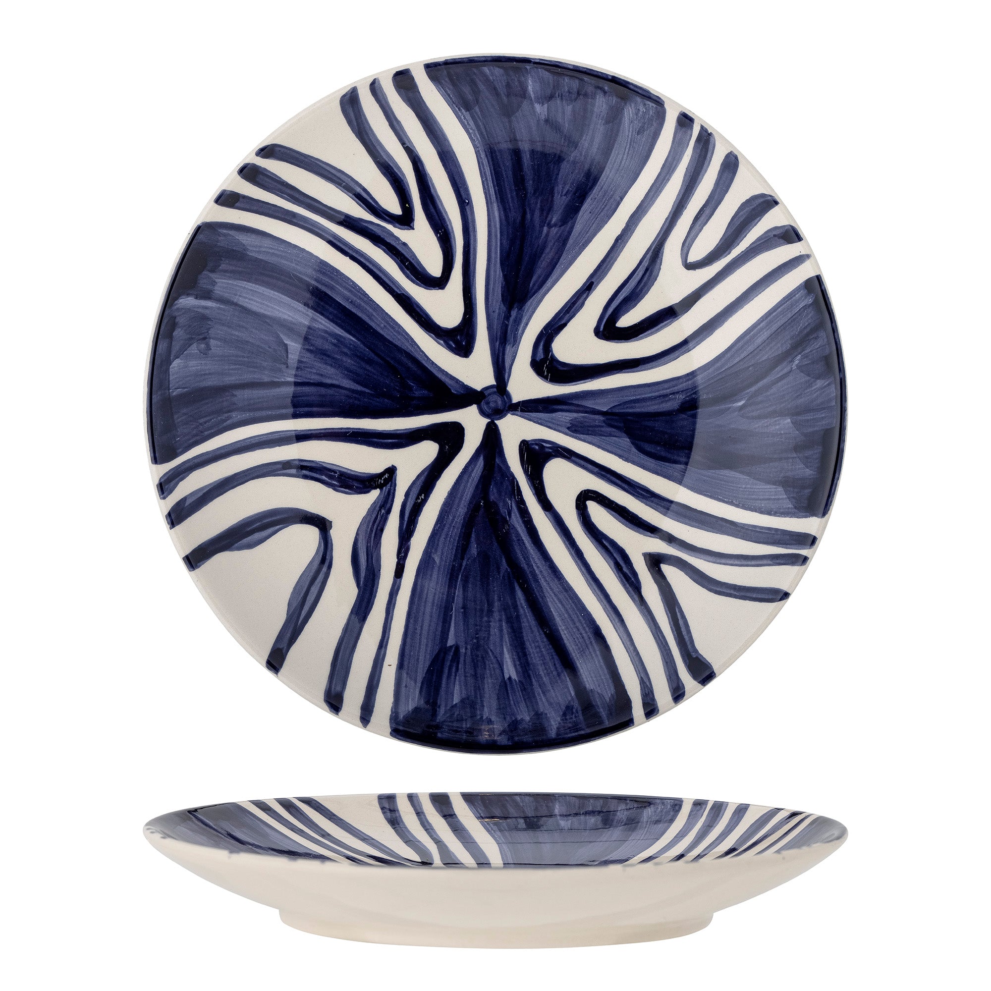 Shama - Lot de 6 Assiettes - Bleu - Grès