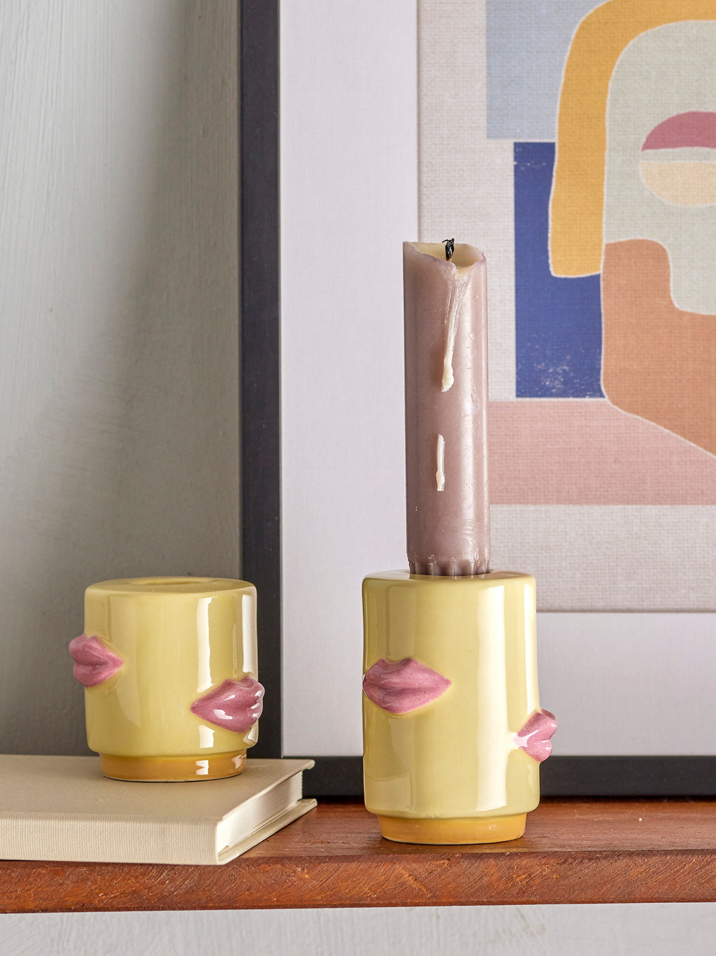Sassy - Portavelas - Amarillo - Gres