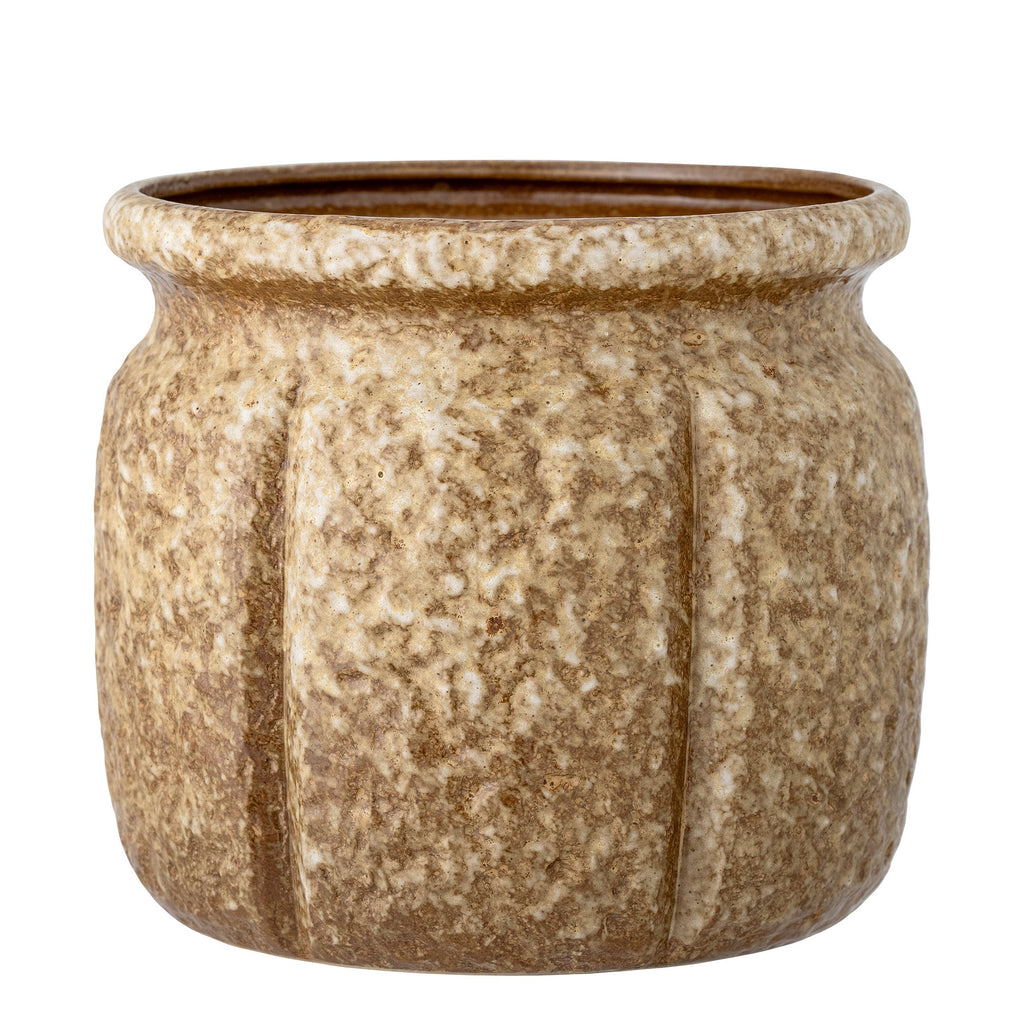 Ritza - Set of 6 Plant Pot Covers - Brown - Stoneware