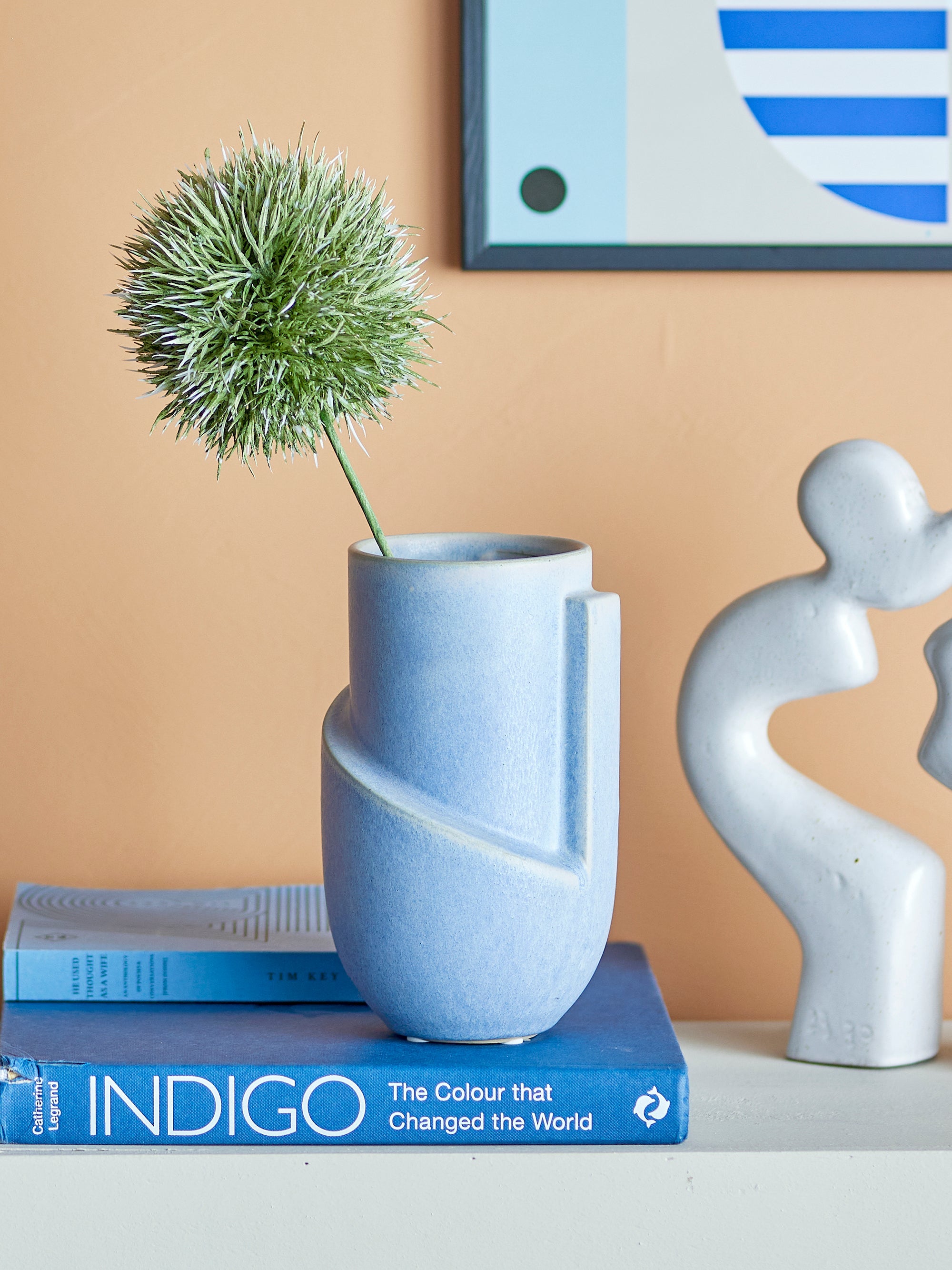 Norbert - Lot de 4 Vases - Bleu - Grès