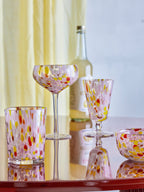 Lilya - Set of 4 Cocktail Glasses - Dusty Pink - Glass