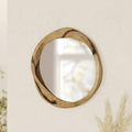 Yong - Miroir Rond En Bois Clair De Suar Ondulé