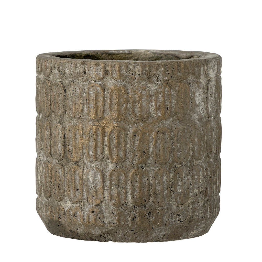Benas - Deco Plant Pot - Grey - Cement