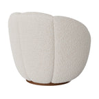 Ysé - Fauteuil Pivotant En Tissu Bouclé Blanc