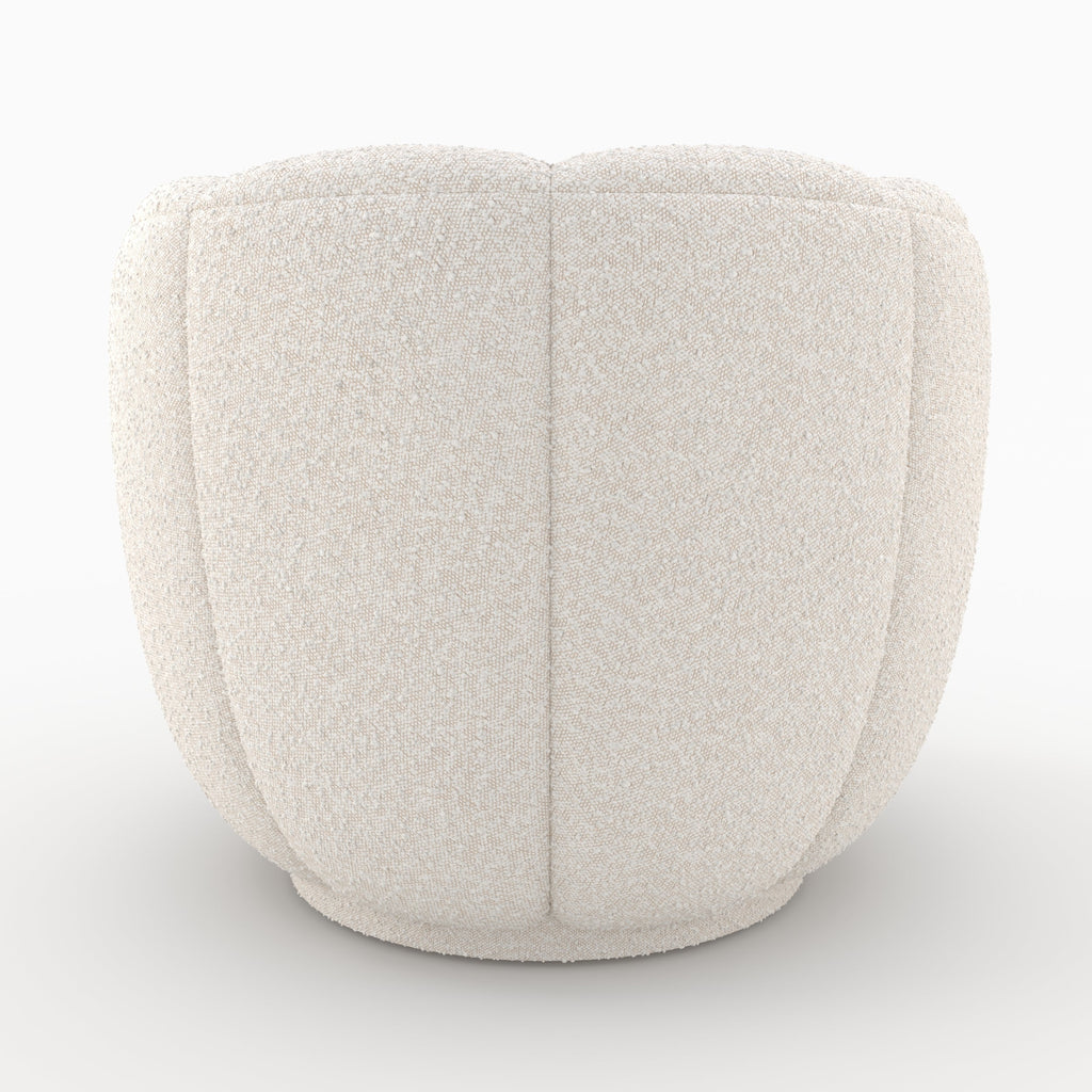 Ysé - Fauteuil En Tissu Bouclé Blanc