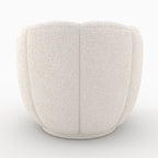 Ysé - Fauteuil En Tissu Bouclé Blanc