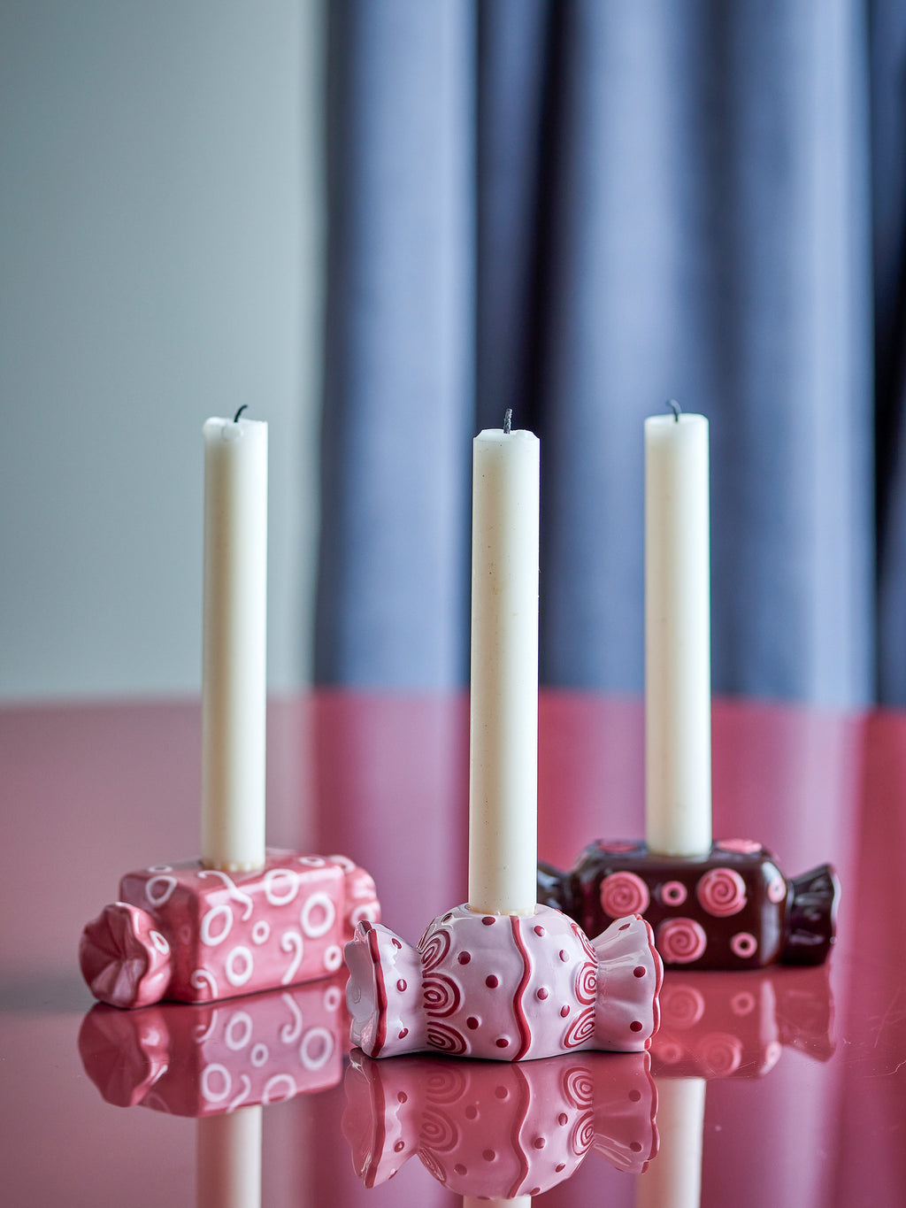 Maiano - Candle Holder - Powder Pink - Ceramic