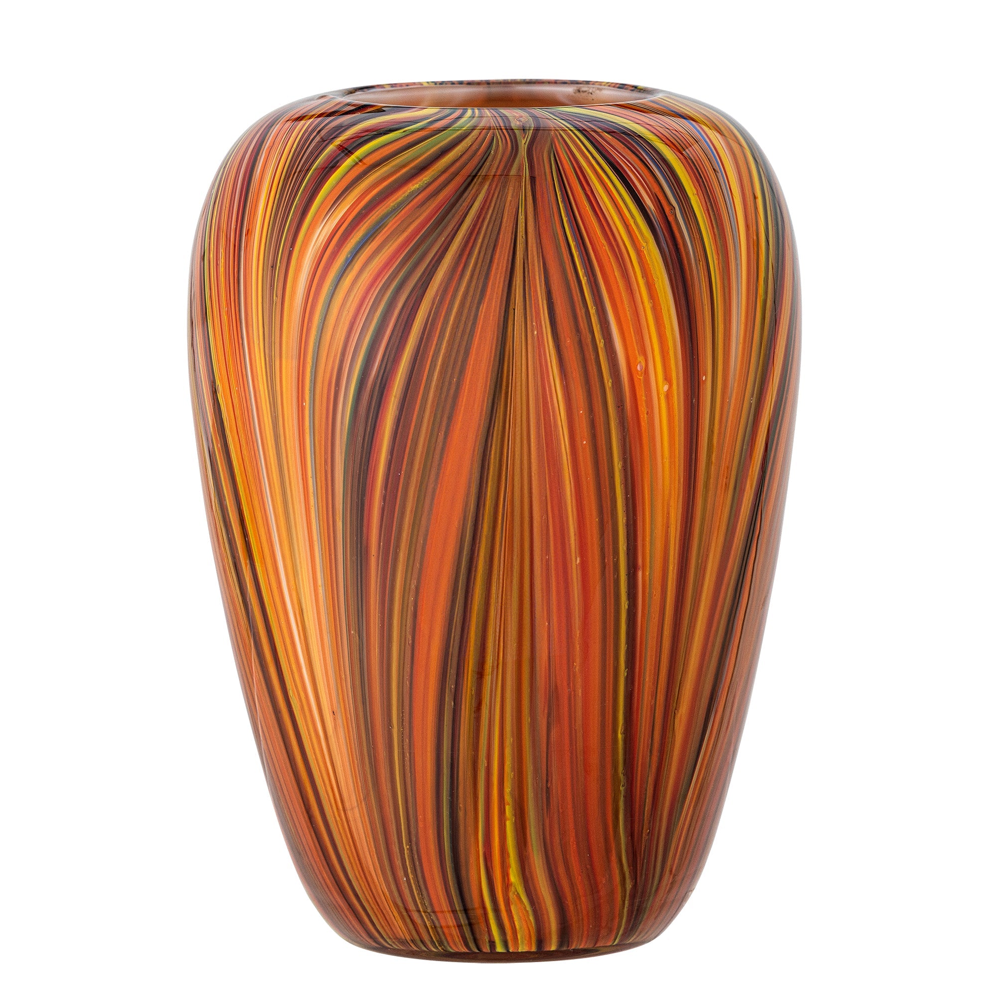 Sunny - Lot de 2 Vases - Orange - Verre