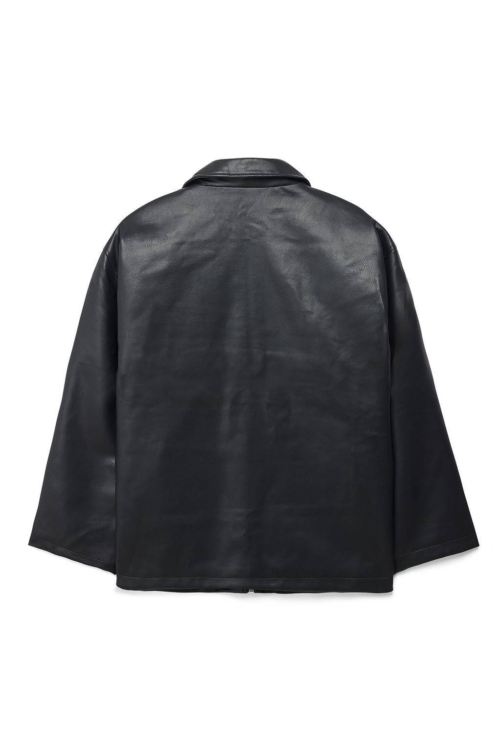 Chaqueta de PU con detalle de cremallera - Negro