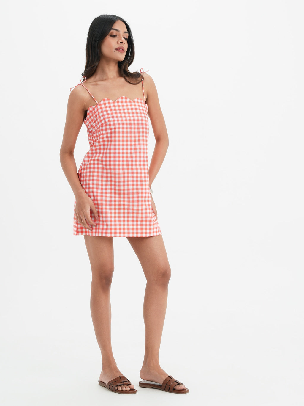 Vestido Zoe - Coral Vichy