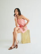 Vestido Zoe - Coral Vichy