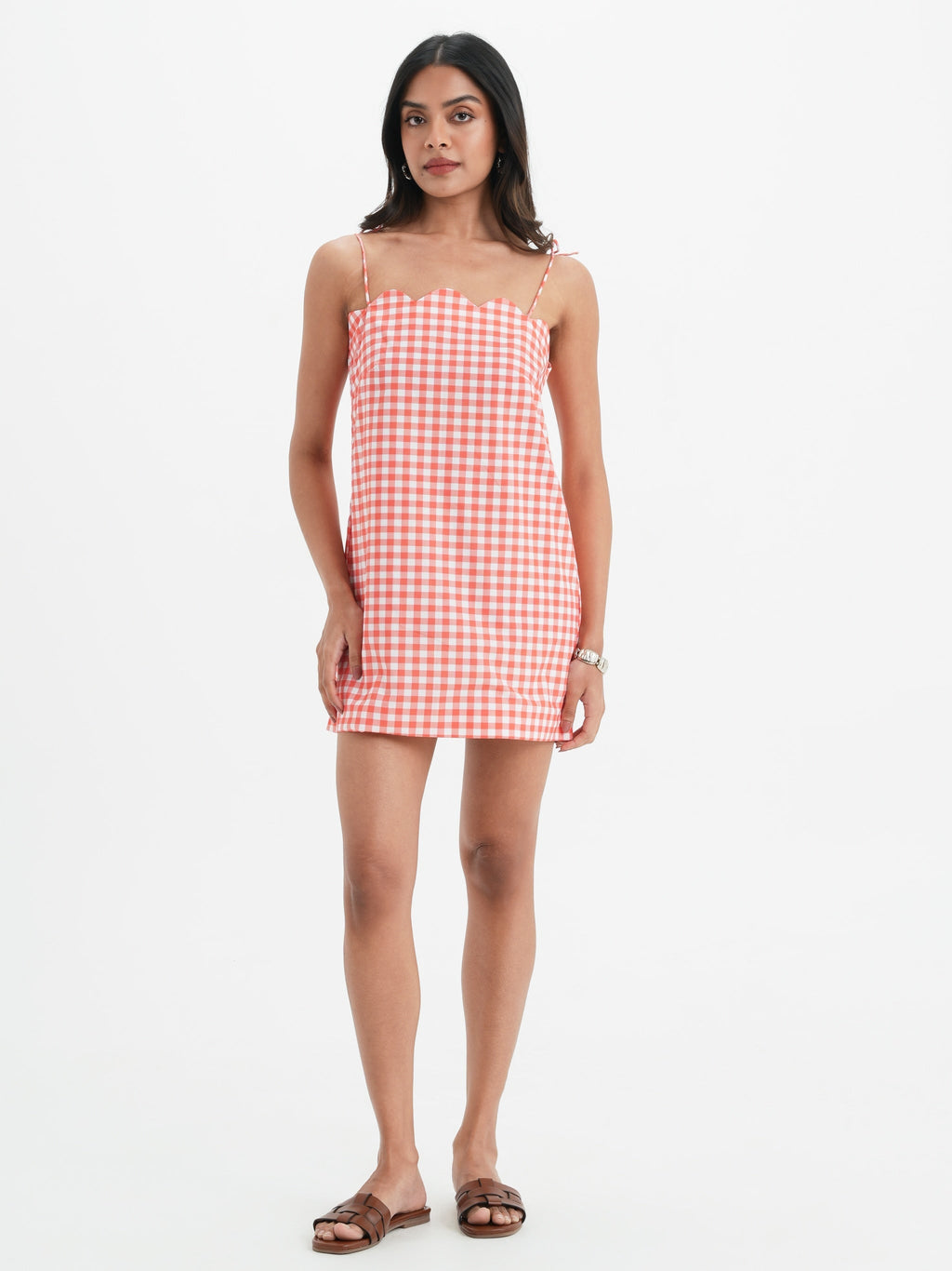 Vestido Zoe - Coral Vichy