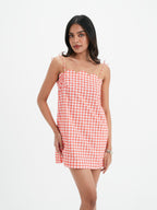 Vestido Zoe - Coral Vichy