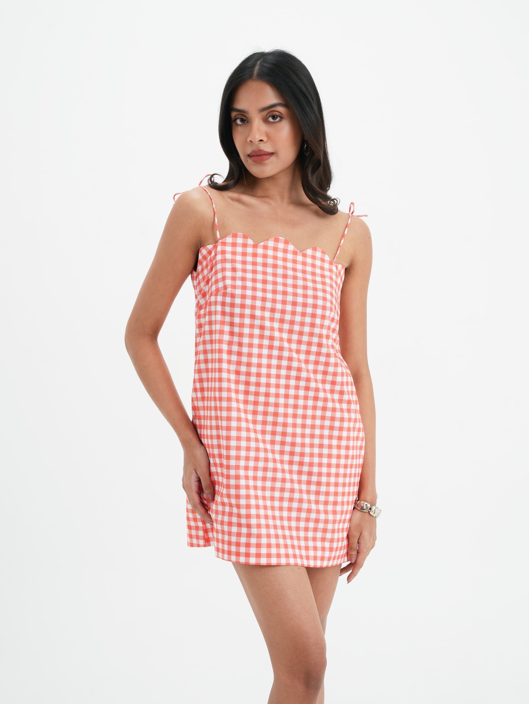 Vestido Zoe - Coral Vichy