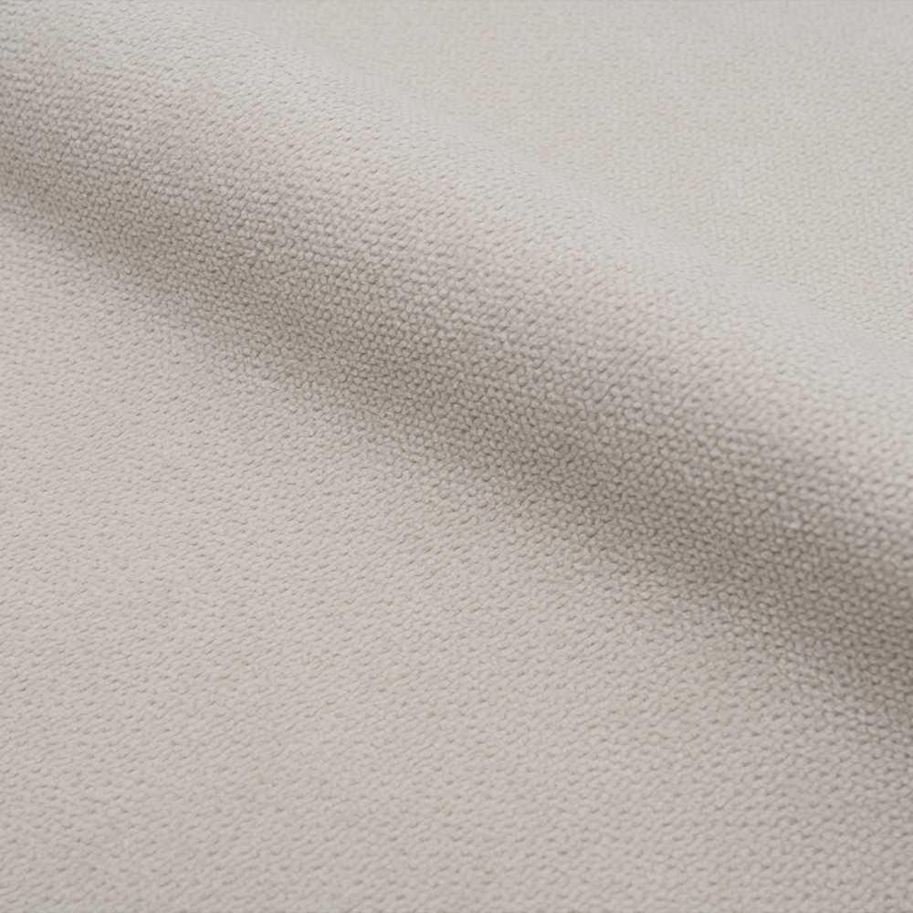 Koda - Cama Doble En Tela Beige Y Pies Dorados