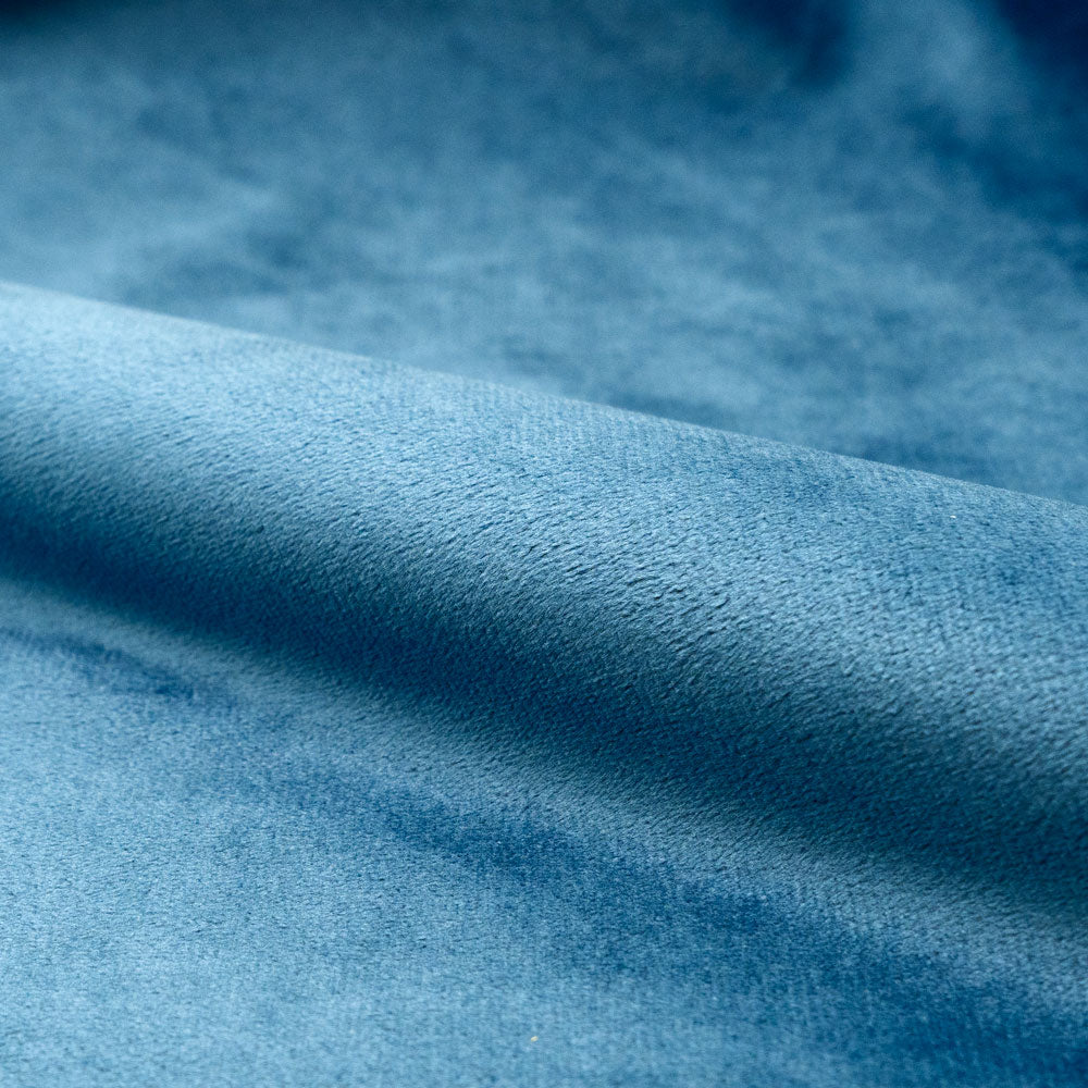 Cozy - Lot De 2 Chaises En Velours Bleu Et Pieds En Métal