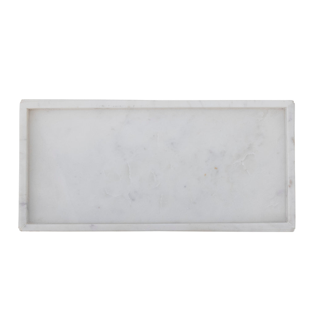 Majsa - Lot de 2 Plateaux - Blanc - Marbre