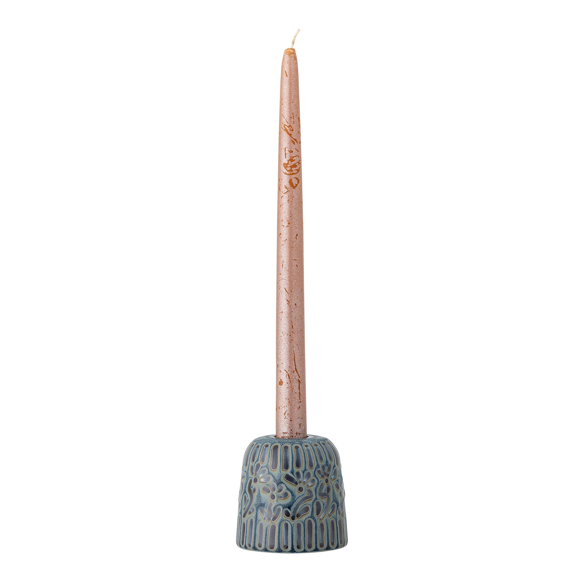 Samsin - Lot de 6 Bougeoirs - Bleu - Grès