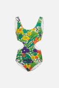 Maillot De Bain Piece Billie Botanique - Vert