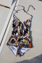 Falcon Botanical Swimsuit - Caramel