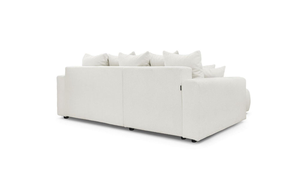 Sofá esquinero reversible convertible con arcón - Envy - Tejido bouclé suave