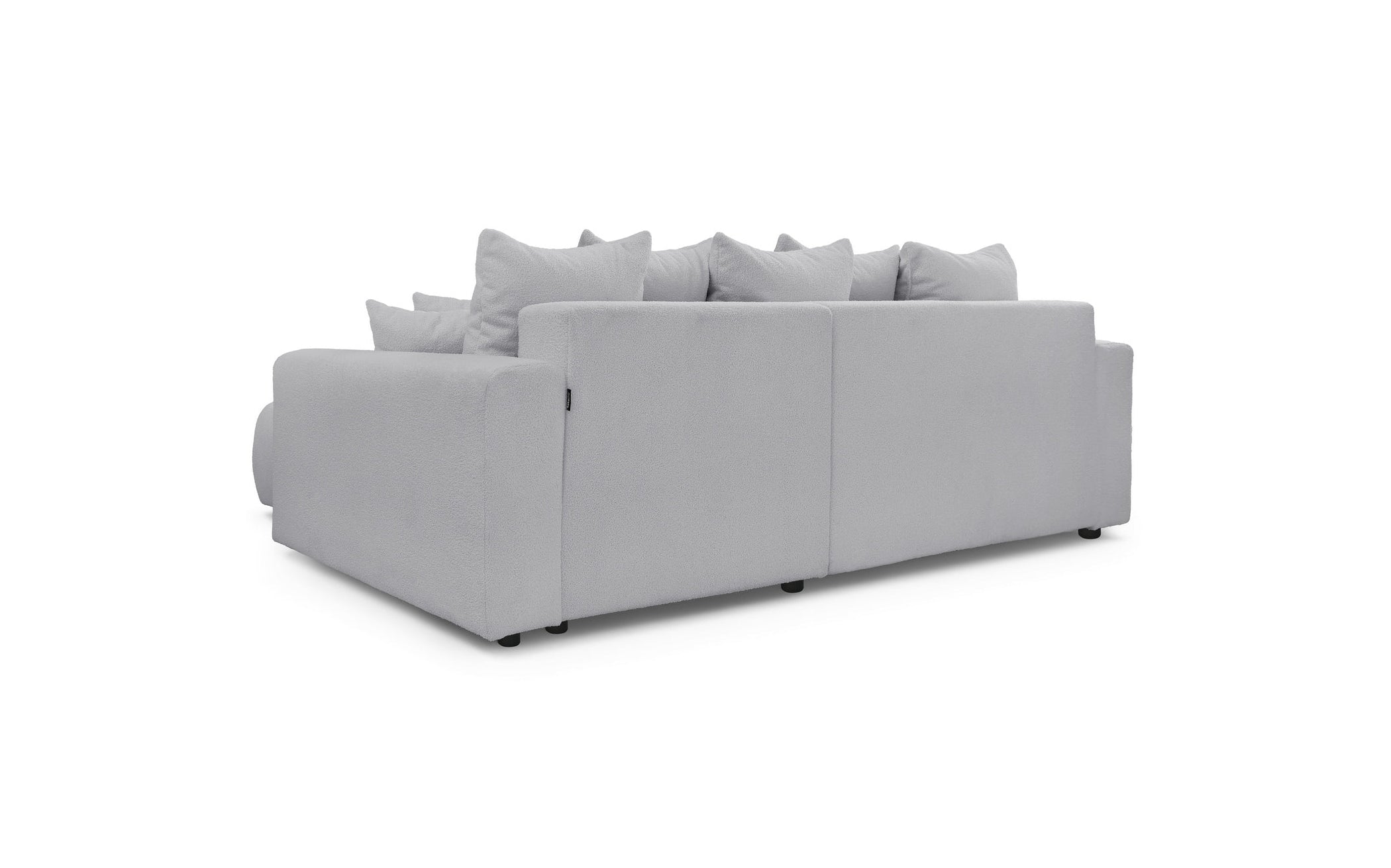 Sofá esquinero reversible convertible con arcón - Envy - Tejido bouclé suave
