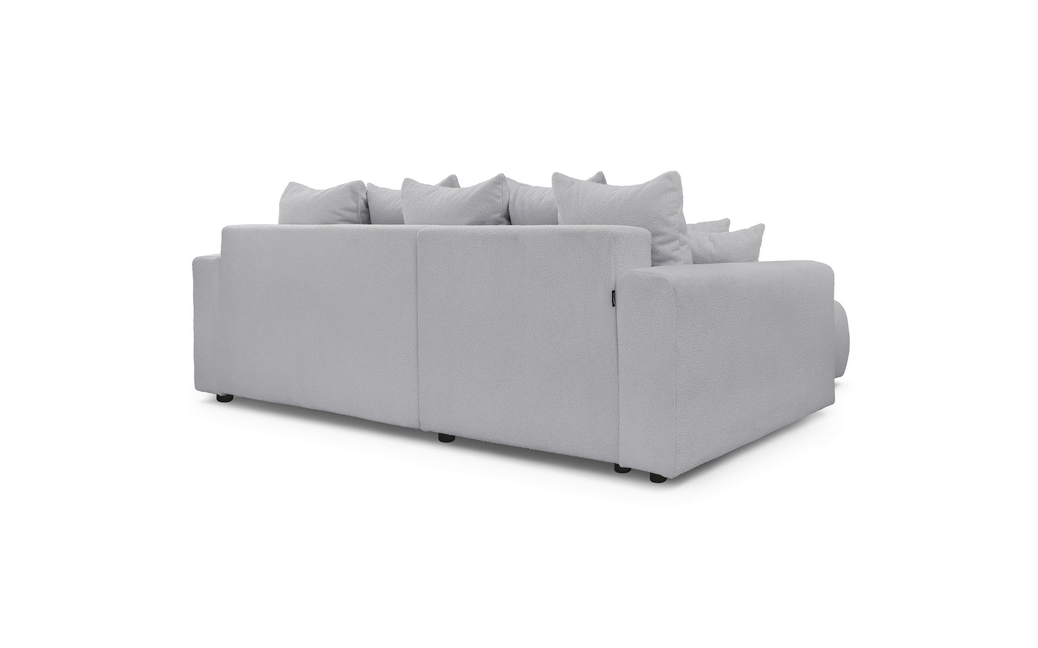 Sofá esquinero reversible convertible con arcón - Envy - Tejido bouclé suave