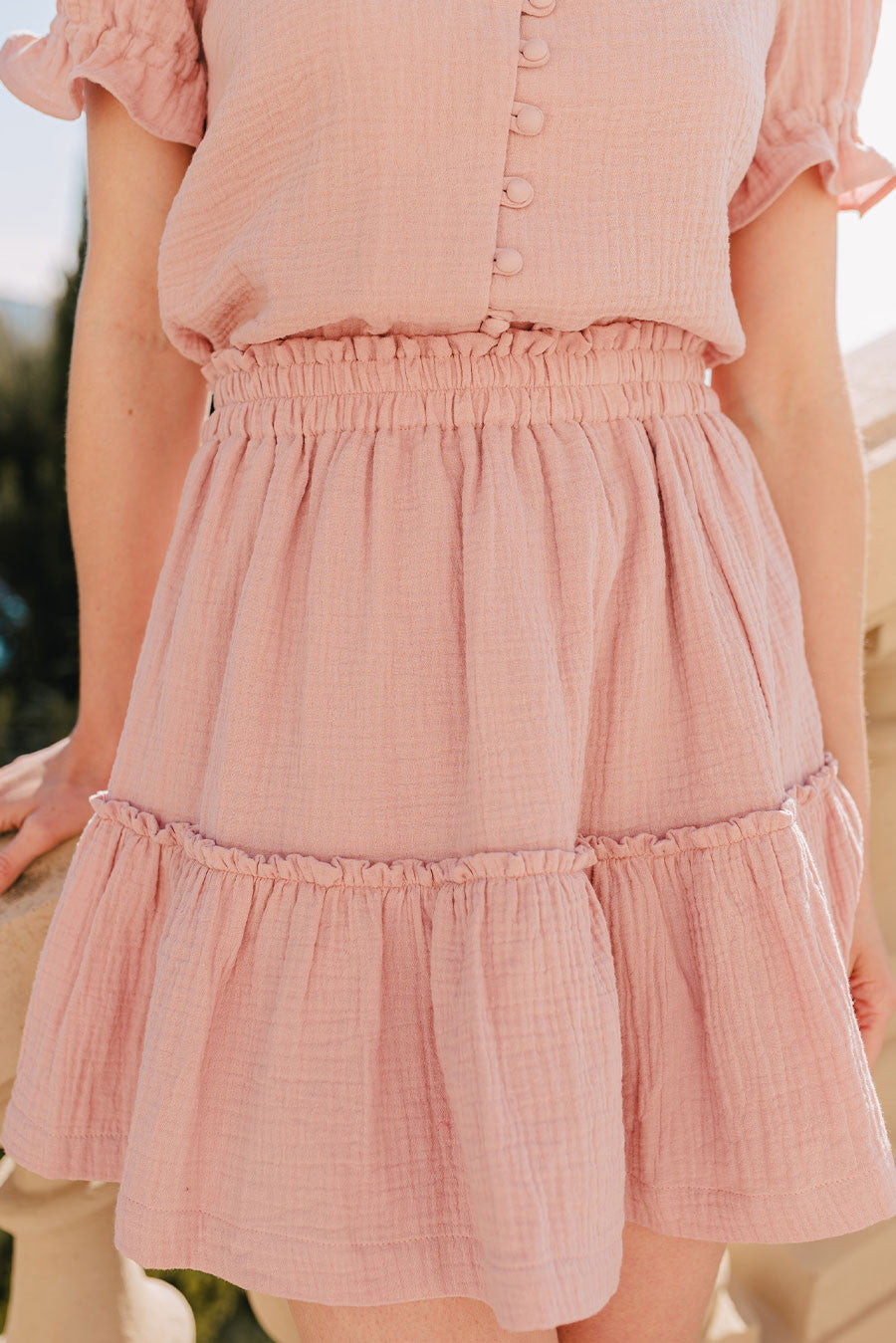 Falda Edma Blush Algodón