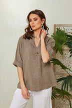 Top - Taupe - Mujer