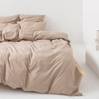 2 fundas de almohada de percal de algodón lavado - Arcilla - MOST - The Bradery