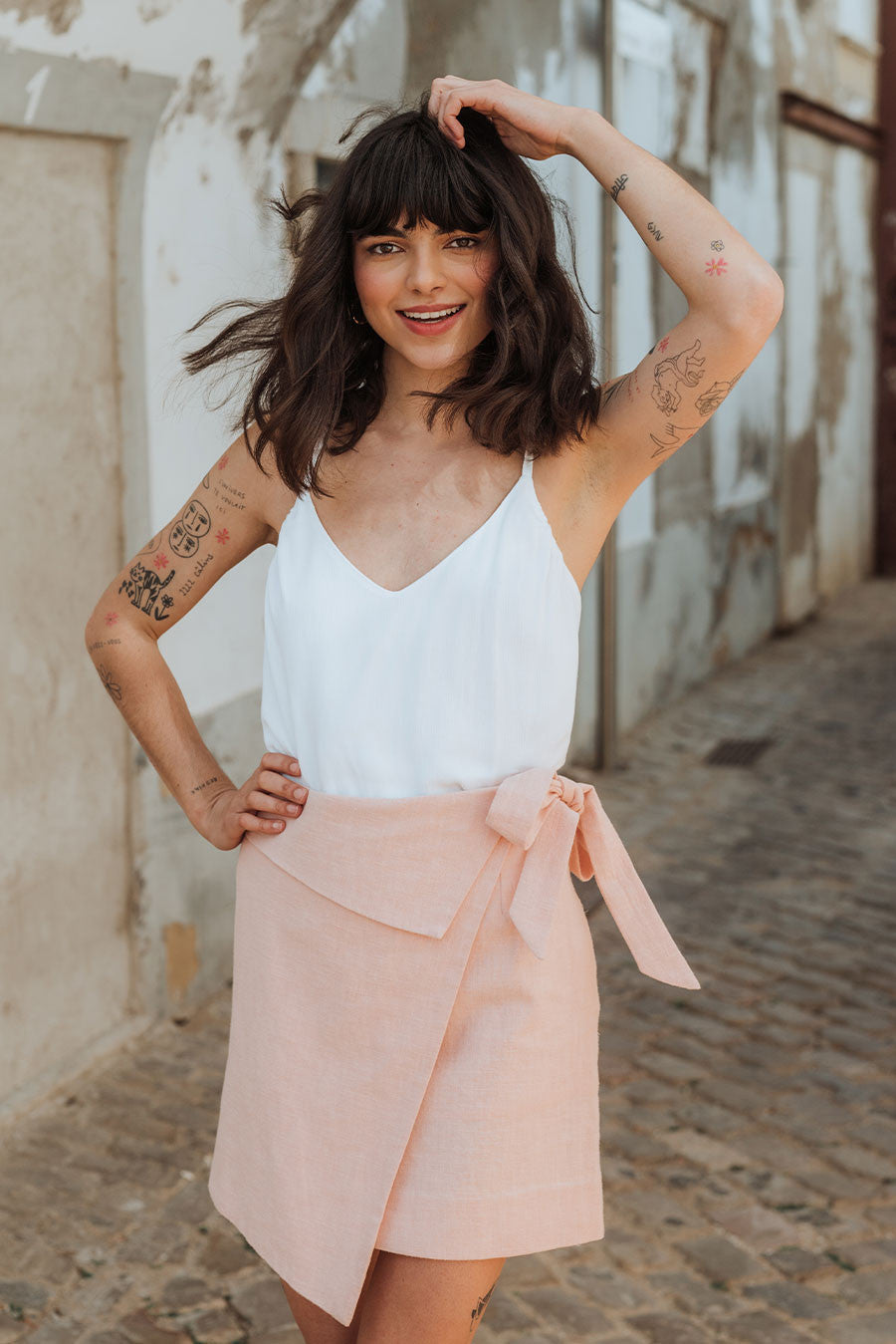 Falda Rachel Lin Rosa