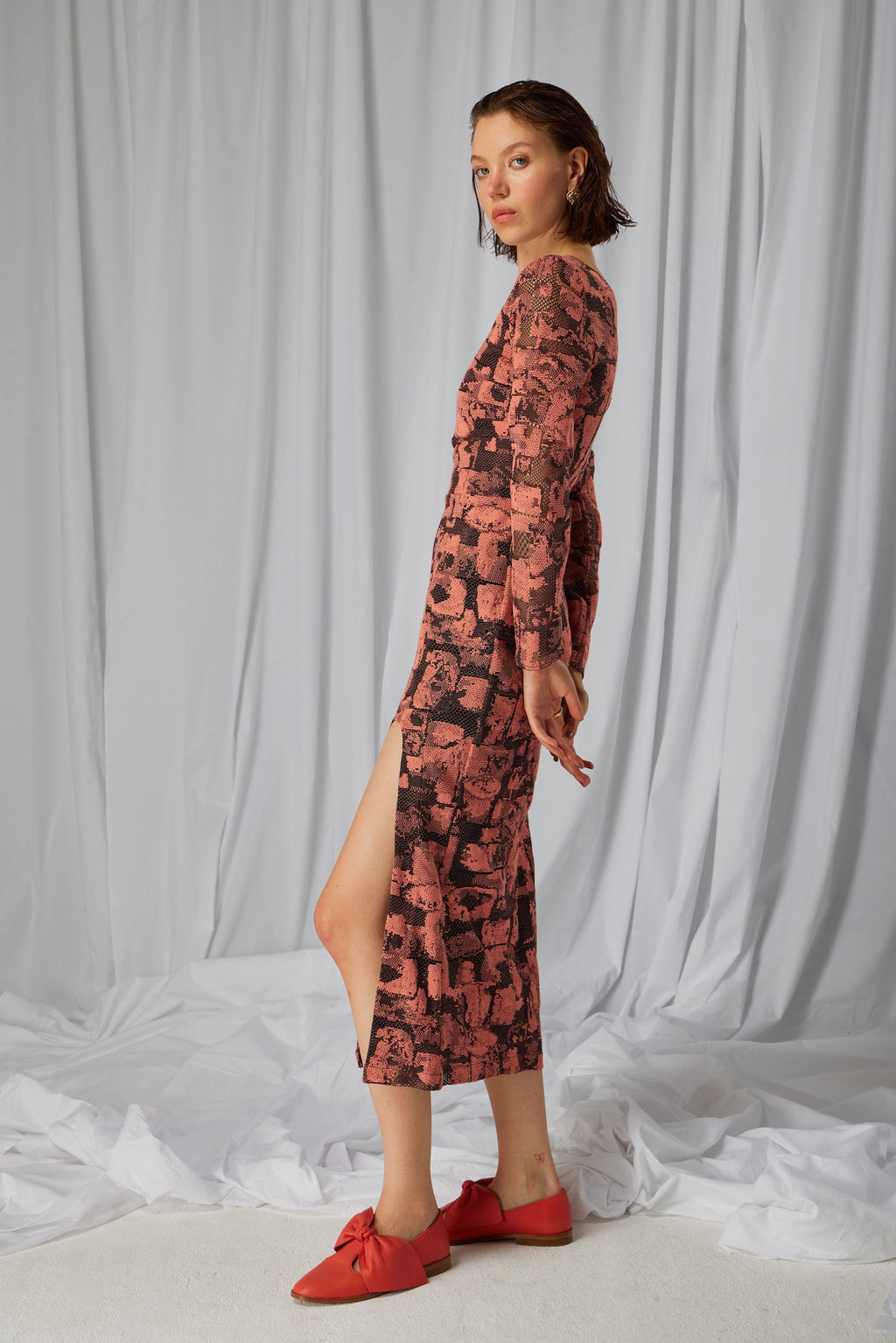 Vestido Pete En Encaje Brutalista