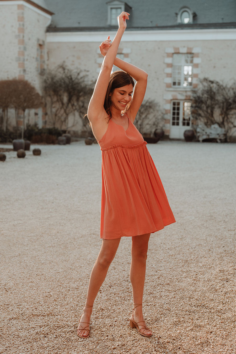 Vestido Léoline Argile