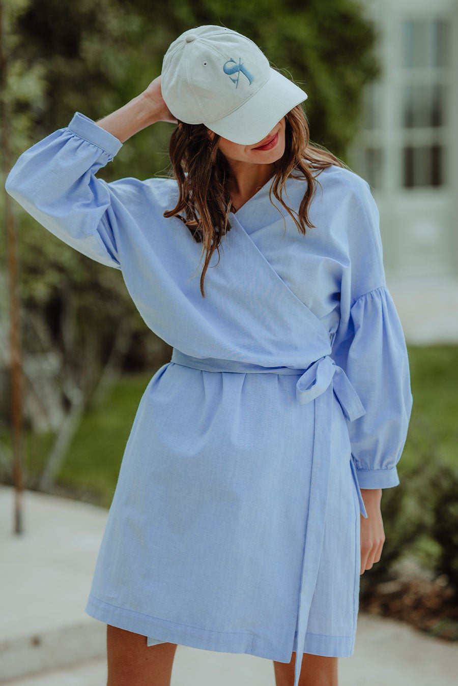 Vestido Loé Chambray Azul