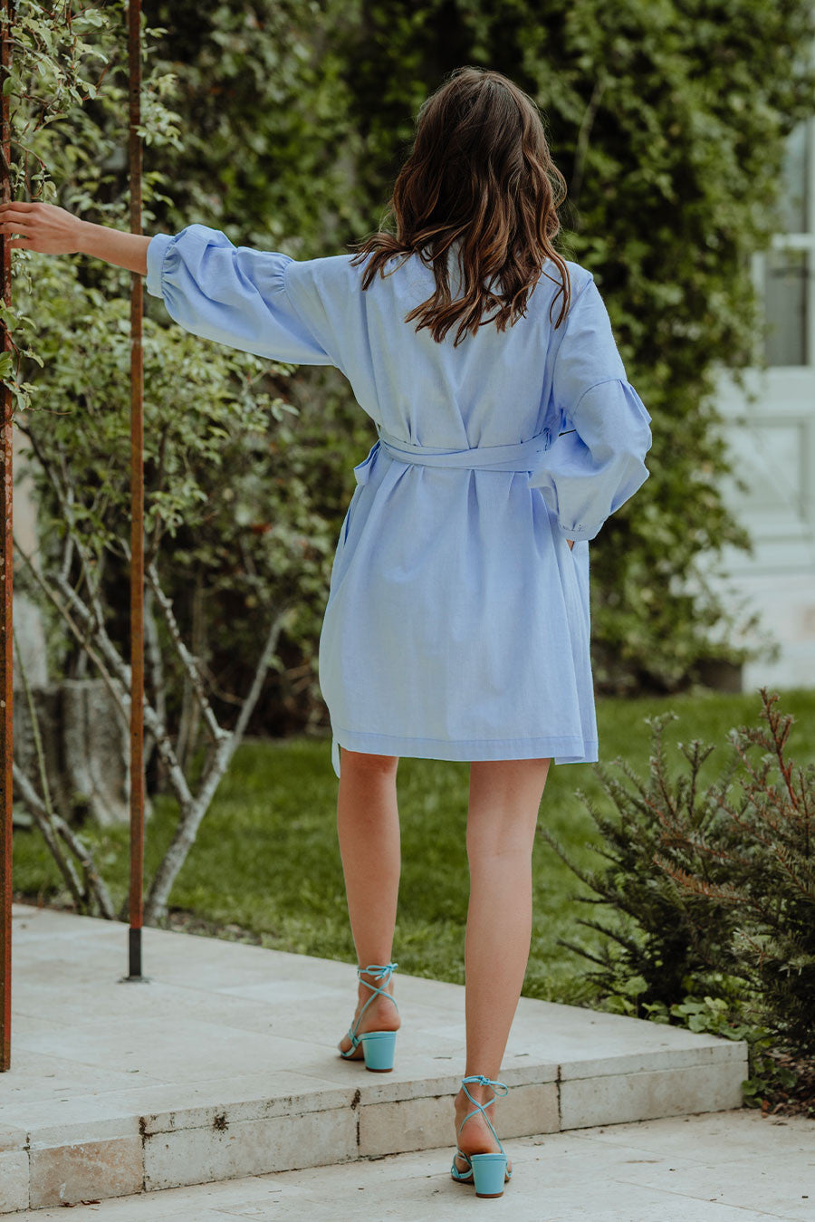 Vestido Loé Chambray Azul