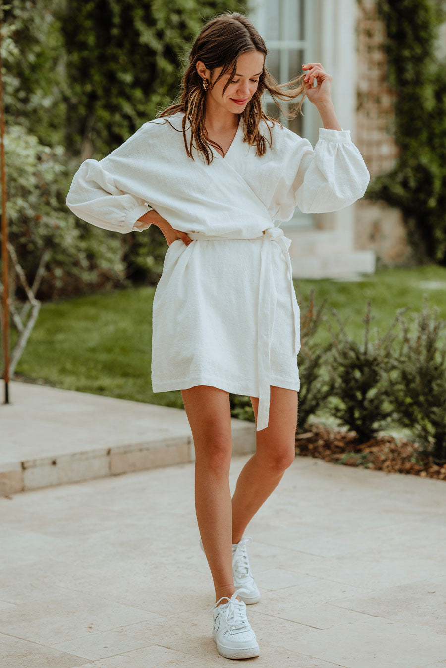 Vestido Loé Lino Blanco