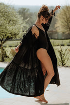 Kimono Bao Negro Algodón