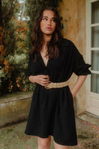 Vestido Atys Noir Coton